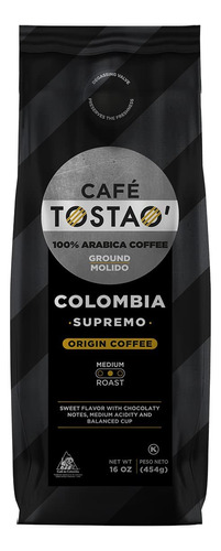 Tostao ' - Cafe De Arabica Colombiano 100% Puro - Supremo -