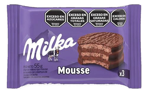 Milka Alfajor Triple Mousse Pack X 6un Compañía De Golosinas