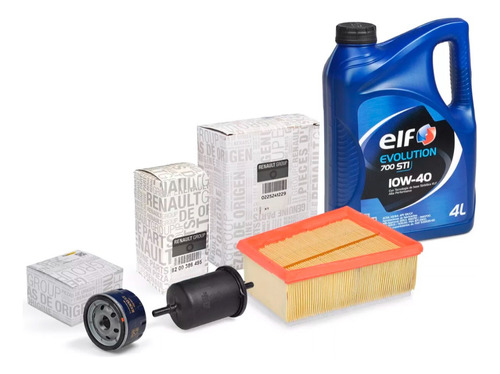 Kit Filtros + Aceite Elf 10w40 Renault Megane 2 K4m 1.6 16v