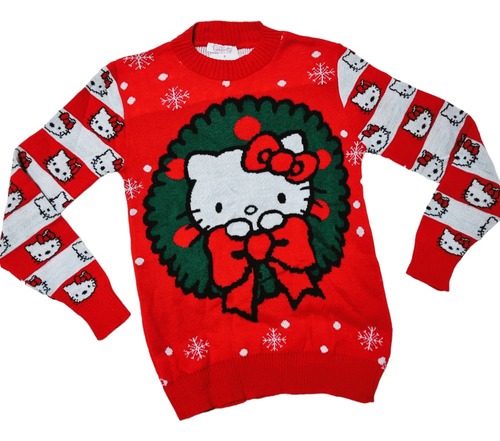 Ugly Sweater Hello Kitty Sueter Navideño Unitalla Juvenil