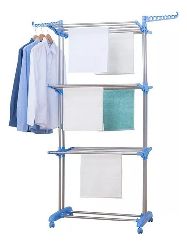 Tendedero Plegable De Ropa Retráctil Rack Portátil Color Mul