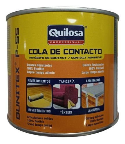 Cola De Contacto Bunitex P-55 Stolueno 500ml Quilosa