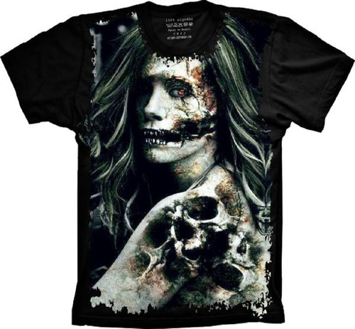 Camiseta Frete Grátis Plus Size Woman Scary Evil Dark