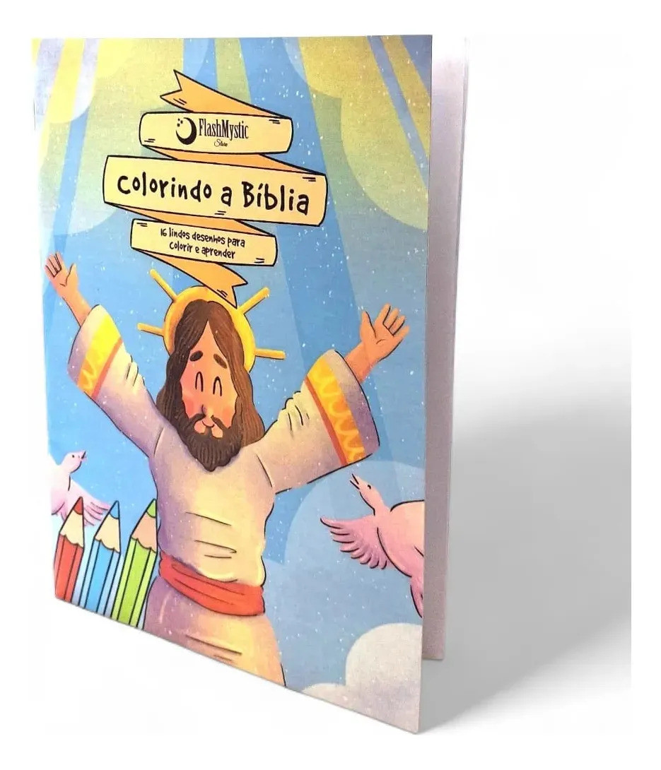Livro De Colorir Biblíco 16 Lindos Desenhos Colorir Aprender