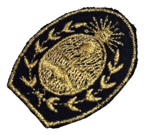 Escudo Nacional Bordados Para Boina Negro Lisa
