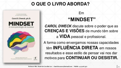 Livro Mindset - A Nova Psicologia Do Sucesso - Carol Dweck