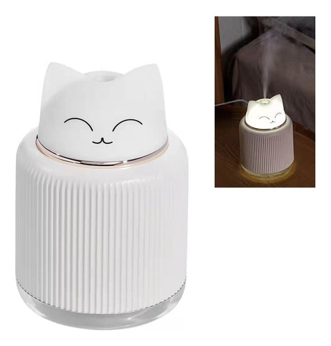 Humidificador Lampara Animales Infantil Luz Led Usb 300ml Color Gato