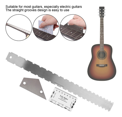 Guitarra Ruler Neck Straight Edge String Action Fret Rocker