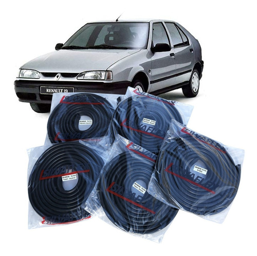 Burletes Delanteros + Traseros + Baul Renault 19 5p (5 Unid)