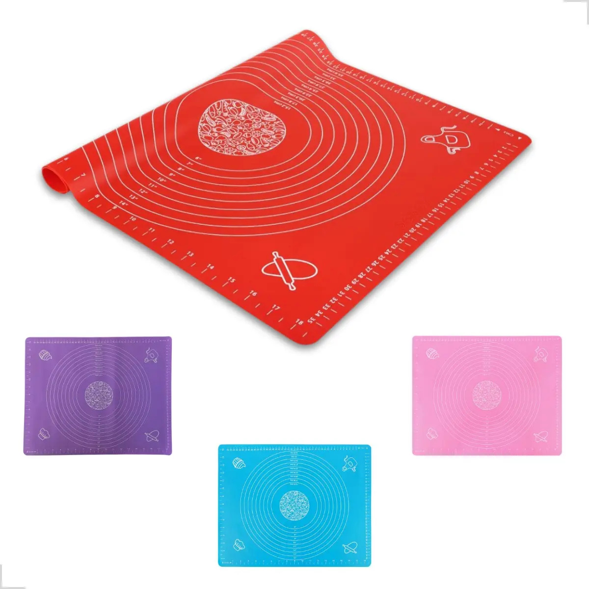 Tapete Culinário Silicone Antiaderente Massas Bolos 40 X 50