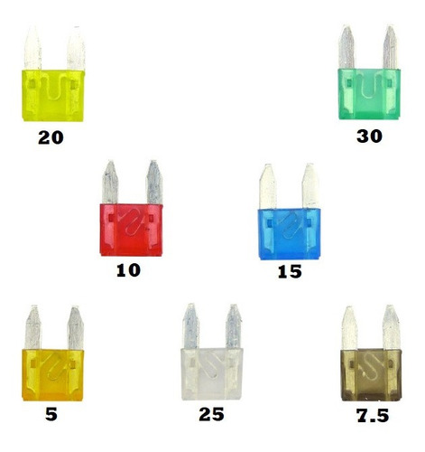Imagen 3 de 3 de Set 80 Mini Fusibles Para Autos Surtidos