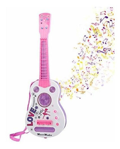 Guitarra Eléctrica Para Niños De 4 Cuerdas, Juguete Musical 