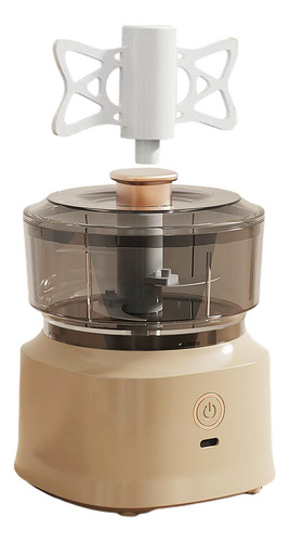 Mini Picadora Eléctrica De Ajo, Marrón Con Batidora