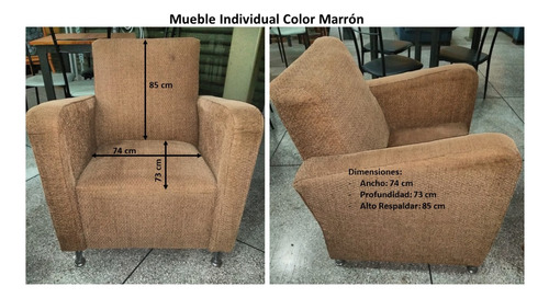 Mueble Tipo Sillón Individual Color Marrón - Usado