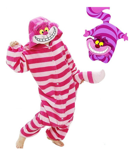 Pijama Kigurumi Disney Cheshire Cat Pantera Junko Cosplay