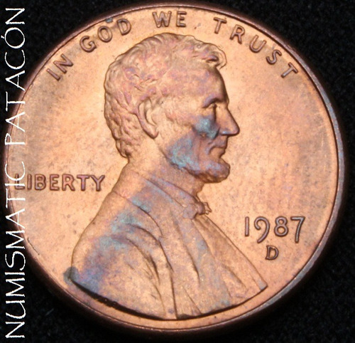 Moneda Usa 1 Cent 1987 - Letra D - Km 201b  - Excelente
