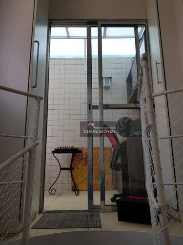 Imagem 7 de 26 de Cobertura Com 2 Dormitórios À Venda, 111 M² Por R$ 532.000,00 - Aparecida - Santos/sp - Co0058