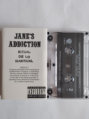 Caset,casette,tape,jane Is Addiction-ritual De Lo Habitual.
