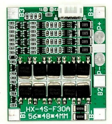 Placa Protección Bms Para 4 Baterias Lifepo4 18650 30a 14.8v