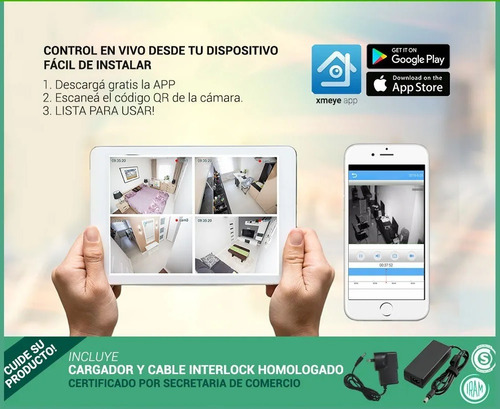 Imagen 4 de 9 de Kit Seguridad Gadnic P2pkit12 Dvr 4camaras Exterior P2p +1tb
