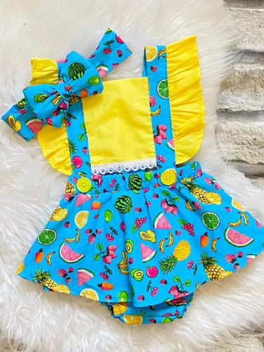 ROUPA BONECA - VESTIDO SALADA DE FRUTA