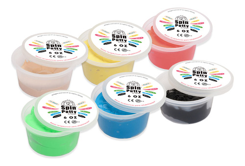 Masas Terapéuticas Spin Putty By Therapy Set 6 Unidades 6oz