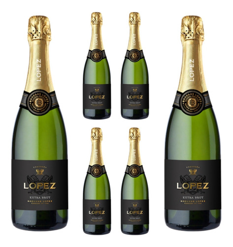 Champagne López Extra Brut X 6 Botellas Caja