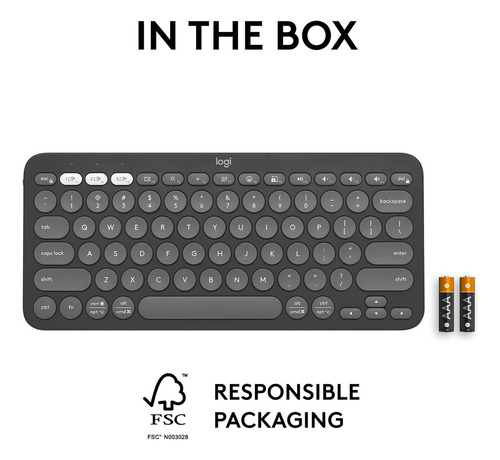 Teclado Logitech Pebble Keys 2 K380s Bluetooth Qwerty Españo