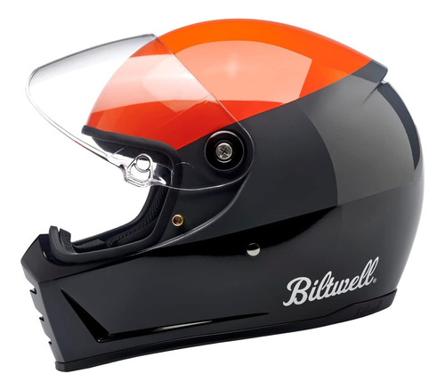 Casco Para Moto Biltwell Lane Splitt Talla Xl Color Negro 39