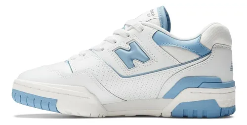Tenis New Balance 550 Mujer-blanco/celeste
