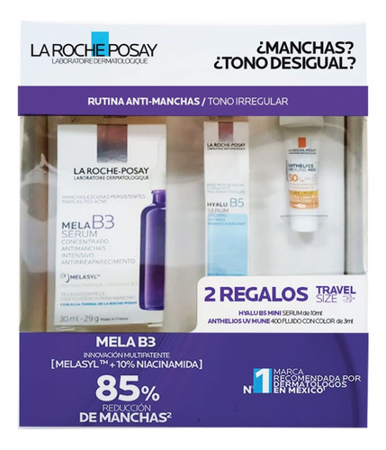 Kit La Roche-posay Mela B3 Serum 30ml Antimanchas+ 2 Regalos