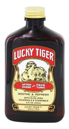 Tónico Lucky Tiger Para Después Del Afeitado Y La Cara 8 Oz.