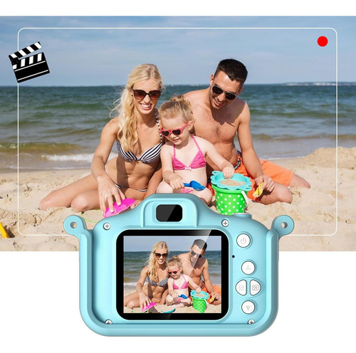 Camara De Fotos Digital Infantil Con Pantalla Hd + Funda Color Elefante Rosa