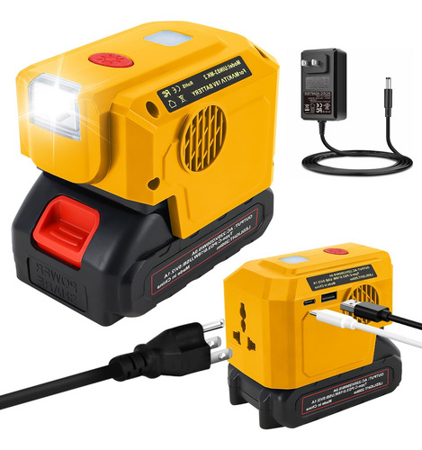 Conversore De Corrente Portátil Sem Fio, 2*2000mah Baterias