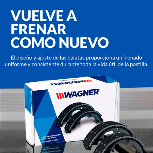 Balatas Traseras Tambor Para Ford Ranger 2002-2009 Wagner