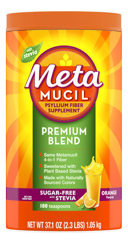 Metamucil Mezcla Premium, Suplemento Diario De Fibra De Psy.