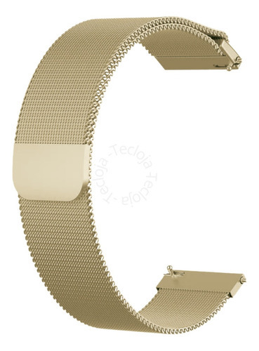 Pulseira Para Galaxy Active 1 E 2 40mm Ou 44mm Aço Milanese Cor Retrô-gold