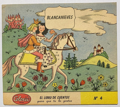 Cuento Para Pintar Blancanieves Patente Colorix Siluetas 