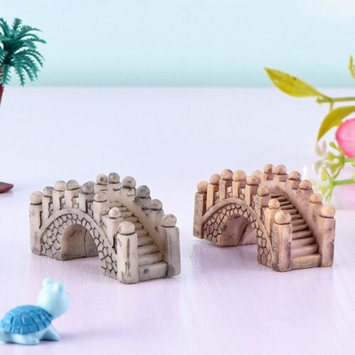 Mini Stone Bridge Resin Micro Landscape Statue Decoratio Nna