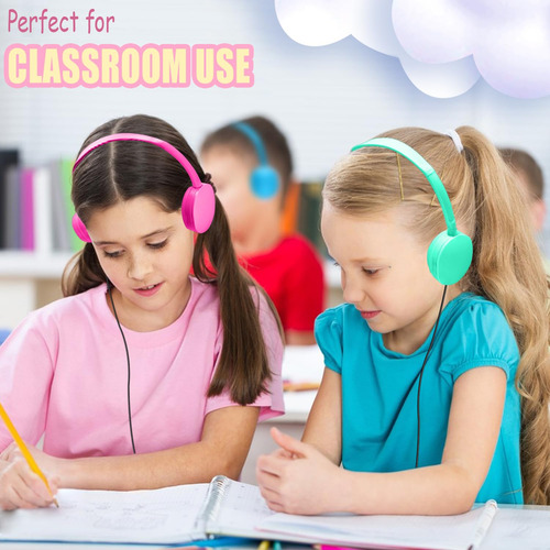 Auriculares Ladont Qs-102 Para Aula Infantil, Paquete De 30