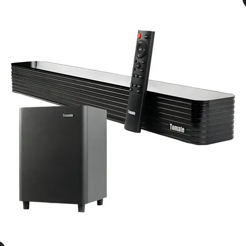 Soundbar Tomate 2.1 Bluetooth MTS-2023 com Subwoofer 130W RMS Preto