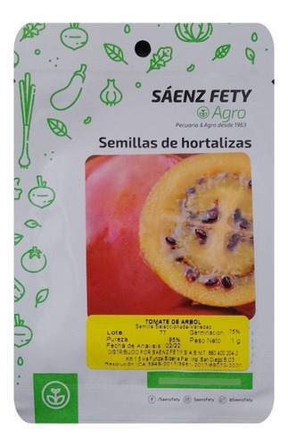 Semillas Hortalizas Tomate De Arbol Sobre Pequeño 1gr