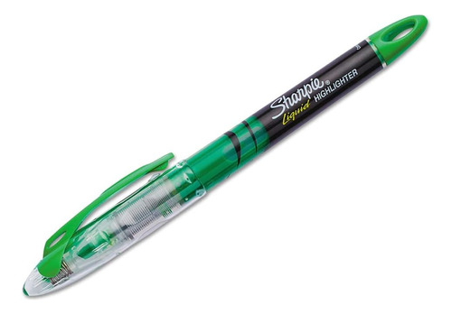 Sharpie Accent Liquid Pen Style Chisel Tip, Verde Docena Dz