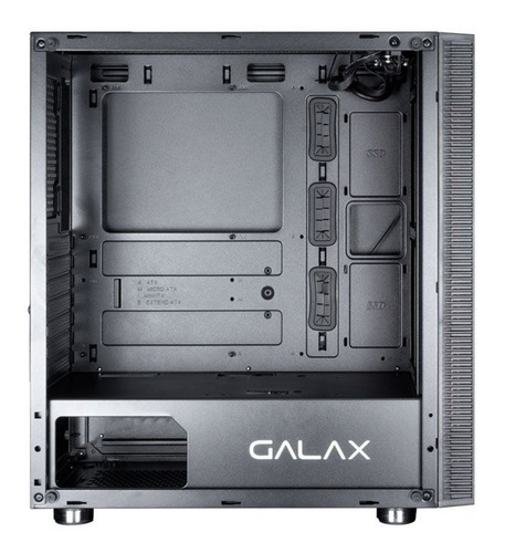 Imagem 4 de 5 de Gabinete Gamer Galax Quasar Preto Fita Led Rgb - Lacrado