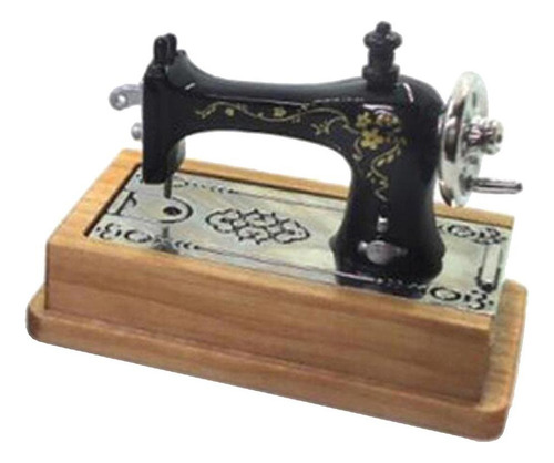 K Mini Máquina De Coser Antigua De Tapa De Tabla 2 Madera
