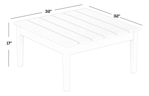 Mesa De Jardín De Madera De Polietileno Adirondack