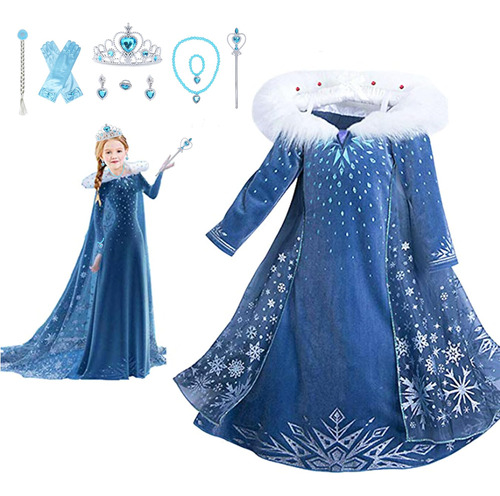 Disfraz De Princesa De La Nieve Para Niñas, Disfraz De