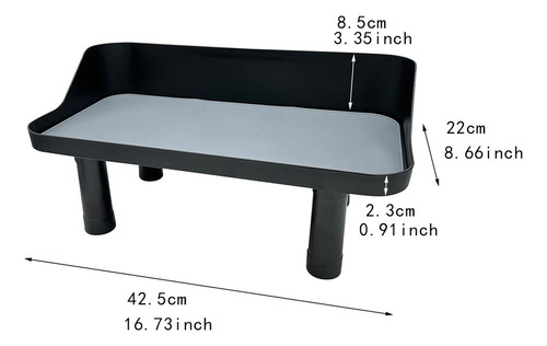 Soporte Para Cuenco Ajustable Para Mascotas Negro