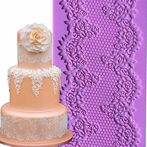 Molde De Silicona Para Decoracion De Pasteles Color Morado