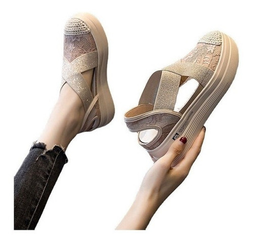 Sandalias De Suela Gruesa Zapatos De Pescador Para Mujer